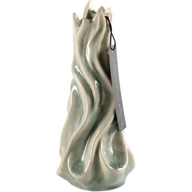 Villa Pottery Blauwe Vaas Tortile 8x18