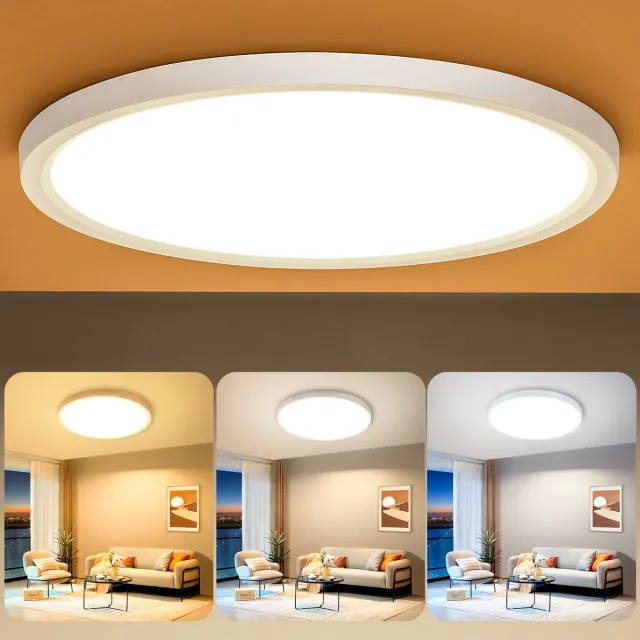 Oraymin LED Plafondlamp Rond 24W IP44 - 3000K 4000K 6500K - Ø30cm Keuken Slaapkamer Gang Wit