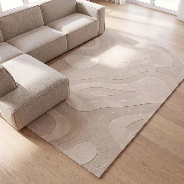LABEL51 Gamo Vloerkleden - Creme - Polyester - 200x290 cm