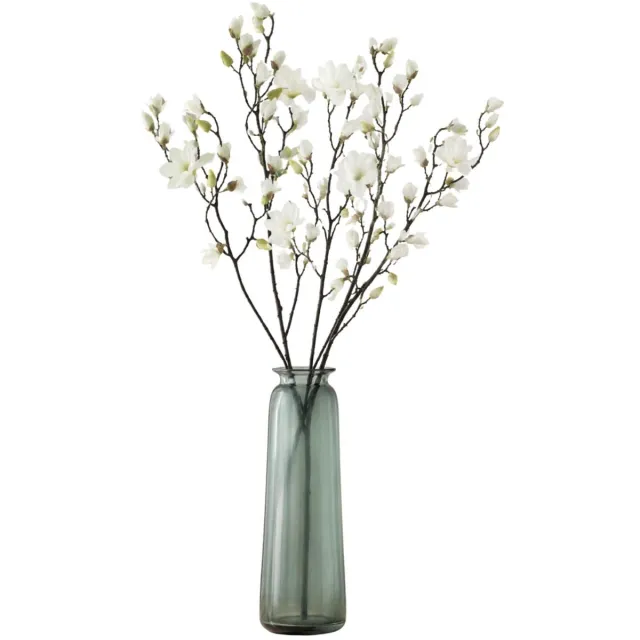 Bellatio Design Kunstbloem Magnolia tak Osaka - 4x - 123 cm - wit - Kunst zijdebloemen - sierttakken - Japans