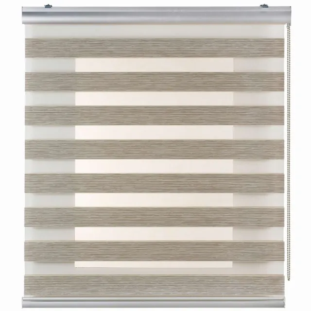 Storesdeco Premium Duo rolgrodijn aluminium afwerking Beige, 160x250 cm Beige II