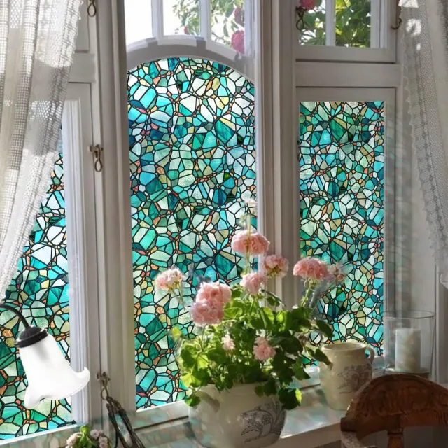 Neukids Vensterfolie decoratiefolie privacy film ondoorzichtig hoge kwaliteit 45x300cm Blauw