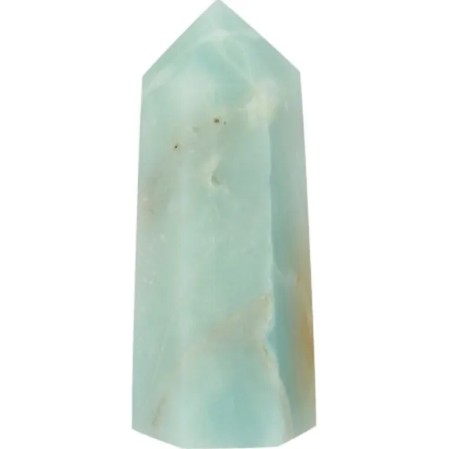 Ruben Robijn Amazoniet edelsteen punt - 7-8 cm - edelsteen - obelisk - healing crystal - crystal tower - toren Groen
