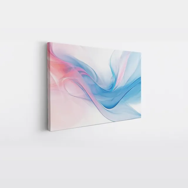 Saammp Canvas Schilderij - Vloeiende gekleurde lijnen - Abstract - 30x20 - Foto op canvas - Wanddecoratie - Muurdecoratie Woonkamer - Slaapkamer decoratie - Canvas Print Multicolor