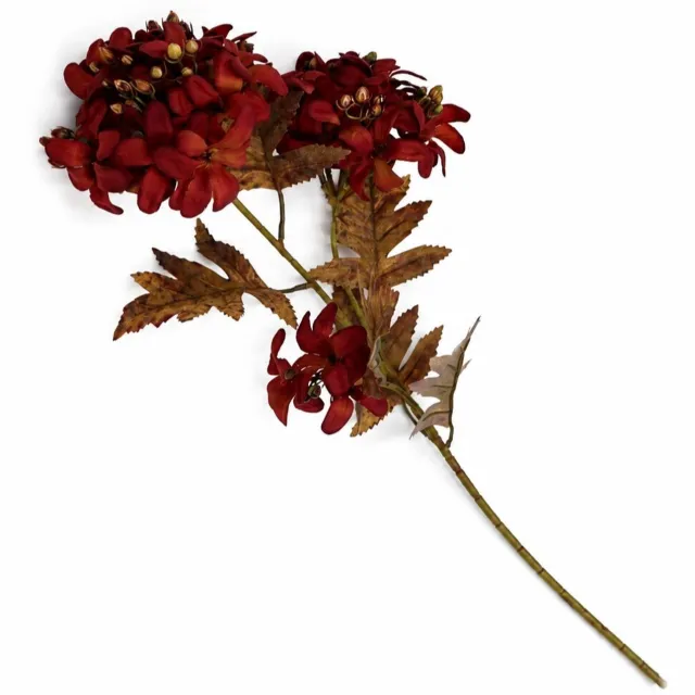 homebound by ky Kunstbloem Hortensia 76cm burgundy Rood