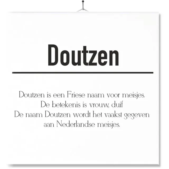 MC Living Tegel Met Opdruk | Betekenis | Kado | Cadeau | Met Naam - Doutzen Multi-Color