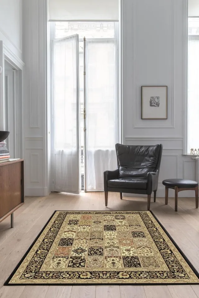 OSTA Nobility – Vloerkleed – Tapijt – geweven – wol – decolan – duurzaam - modern - klassiek - Multi Zwart – 80x160