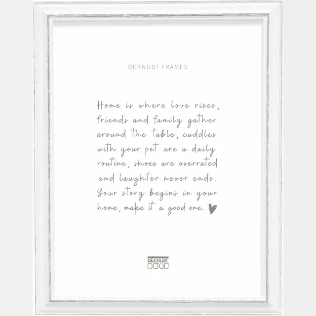 Deknudt Frames fotolijst S221H3 - wit met bruin accent - 29,7x42 cm