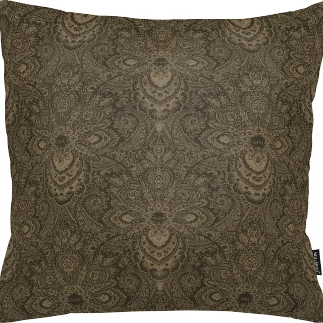 Melli Mello Paisley World - Sierkussen - 45x45cm - Zacht - Modern - Inclusief Vulling - Diep Bruin