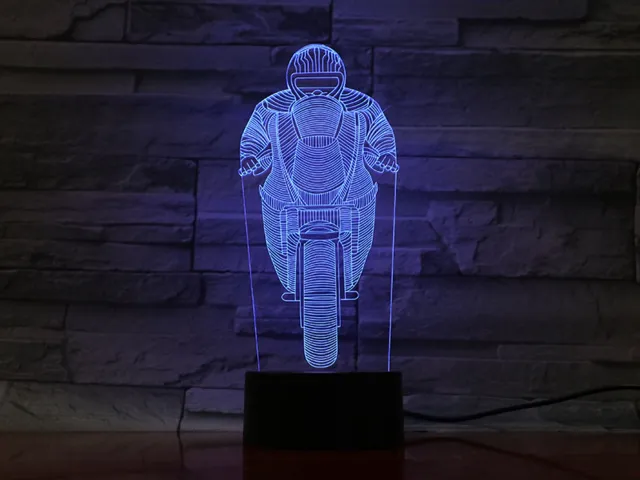 MC Living 3D Led Lamp Met Gravering - RGB 7 Kleuren - Moter