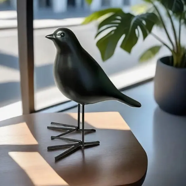 DH collection Zwarte Vogel Metaal - Ornament - Abstract - Duif - Vredesduif - Dier - Sculptuur - Outdoor - Decoratie - Koffiehuis - Woonkamer - Kantoor - DH collection Vogel - Zwart