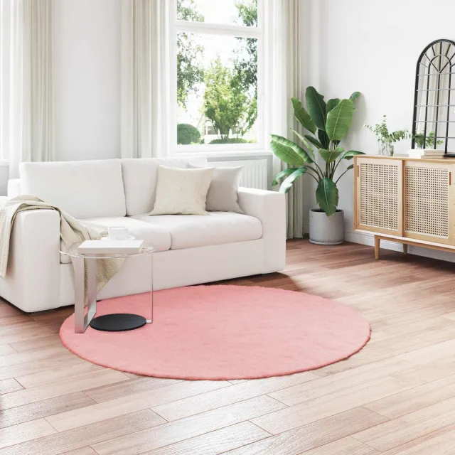 vidaXL Antislip vloerkleed van imitatie konijnenbont OLITE Roze, foto 2