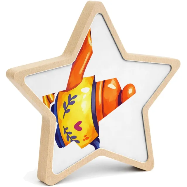 Mr Cadeautjes MDF fotolijst ster 14 x 13,5 - design Motiverende spaarprint met een frisse ochtendlook en een kle | cadeau Wit