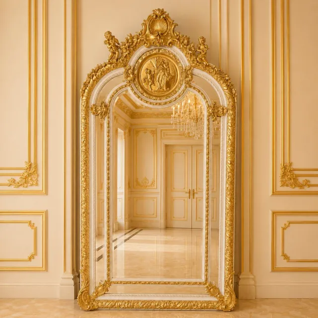 Megabarok Barok Spiegel Isabeau Crème-Goud