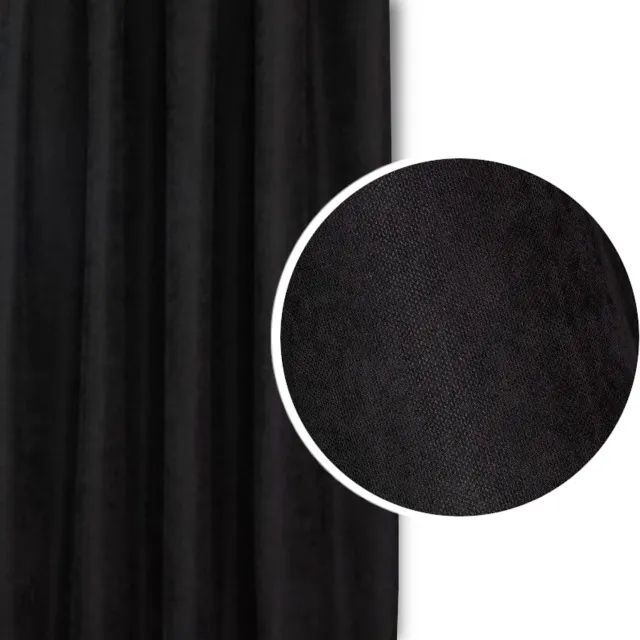 PRESTIQUA EFE Verduisterende Gordijn 160x245cm - Zwart, Velours Stijl