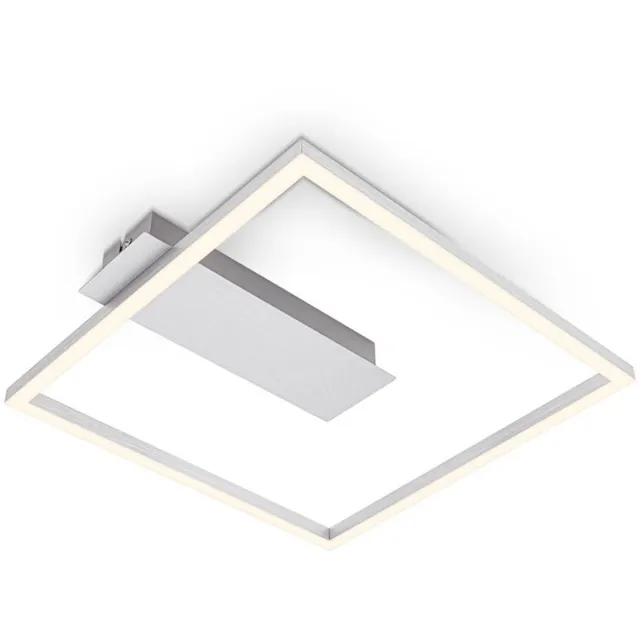 B.K.Licht BRILONER - Plafondlamp - 3771019 - Warm wit 3000K - 12W - 1400 lm - 25.000u levensduur - 32 x 30 x5 - Aluminiumkleurig aluminiumkleuren