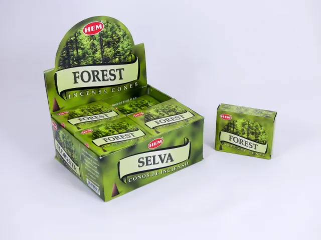 HEM Wierook Kegels / Cones - Bos / Forest - Voordeelbox (12 Pakjes / 120 Kegels)