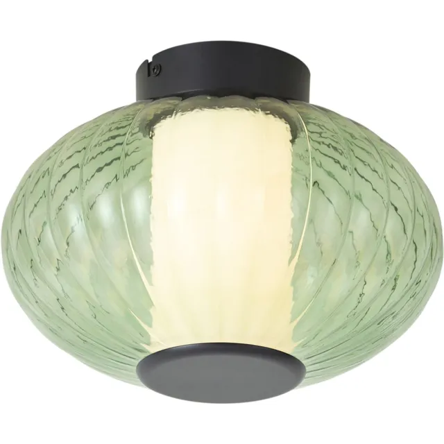 QAZQA led design plafondlamp - Margherite - zwart, dimbaar, 28cm, ideaal als hal, slaapkamer en woonkamer lamp