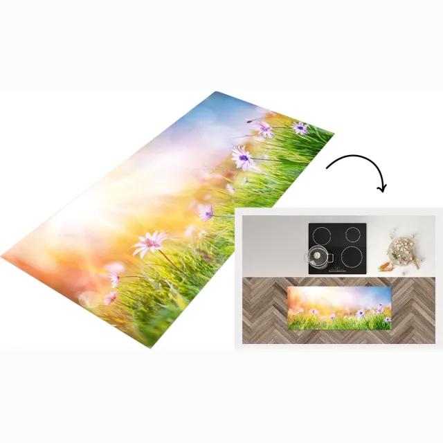 KitchenYeah Keukenloper - Loper keuken - Bloemen - Zonlicht - Lente - Keukenloper vinyl multicolor