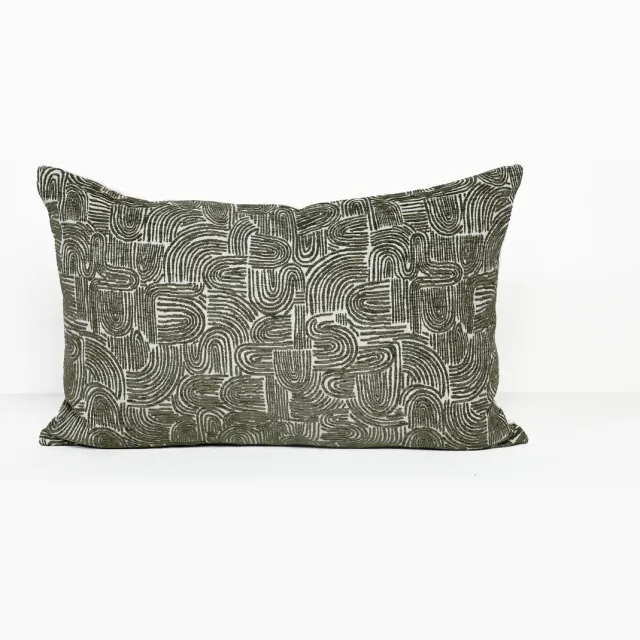 Darcy & Duke Forest Swirl - Sierkussen - 40 X 60 Forest Green