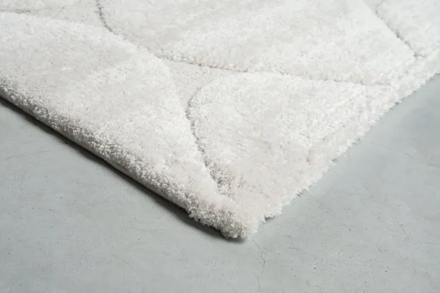 Tapis Home Tapison Home Kyoto 014.0084.6191 Vloerkleed - 240 x 340 cm - Wit - Rechthoekig - Polyester - Eetkamer, Woonkamer, Slaapkamer - Geometrisch, Effen - Modern, Scandinavisch