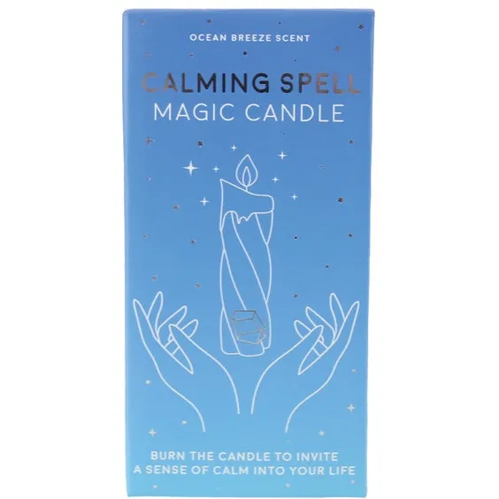 Gift Republic Kaars - Kalmerend Spreuk Blauw