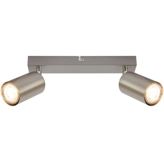 B.K.Licht Briloner Tib - Plafondspot - 2172022 - Draaibaar - Aan/Uit via wandschakelaar - 15,5 x 5,5 x 25,5 cm - Zilver nikkel-mat