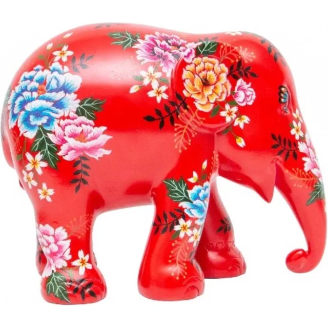 Elephant Parade Peony Lover - Handgemaakt Olifanten Beeldje - 10cm Multi