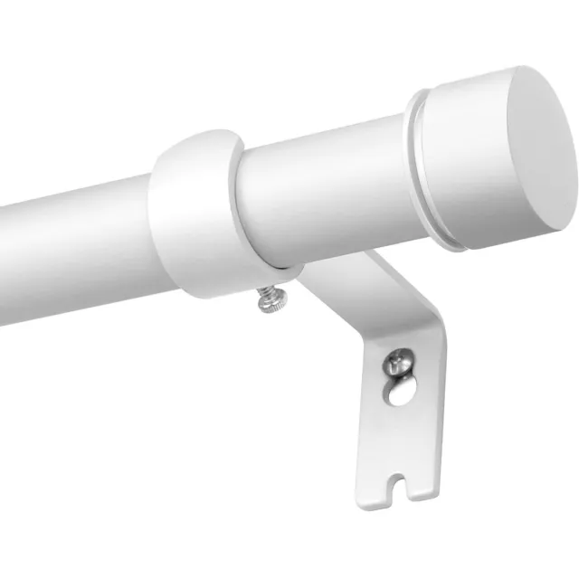 HOTOZON Verstelbare gordijnroede - robuust en elegant - 1 stuk - metaal - 80-218 cm Wit