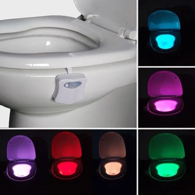 Colors WC led verlichting met sensor, toilet nachtlamp Wit