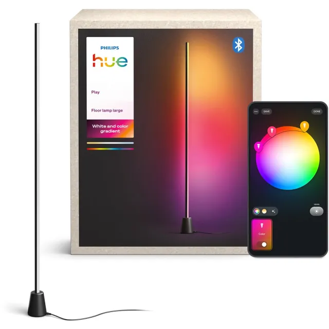 Philips Hue Play LED vloerlamp - entertainment - aanpasbaar wit en gekleurd licht - 135 cm - slimme verlichting Zwart