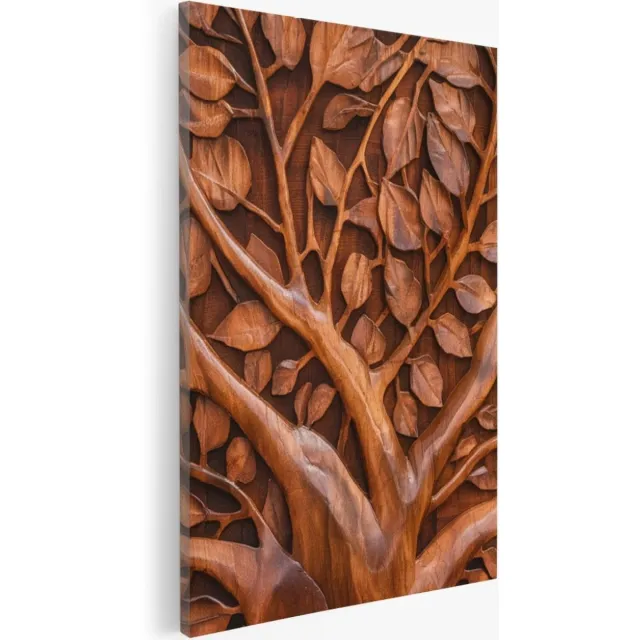 Saammp Canvas Schilderij - Gedroogde Boom - Landschap - Natuur - 40x60 - Foto op canvas - Wanddecoratie - Muurdecoratie Woonkamer - Slaapkamer decoratie - Canvas Print Multicolor