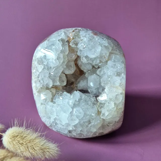 Moonlight Gemstones XL Edelsteen Druzy Pink Amethist Geode Freeform van 1103 gram Statement Piece Meerkleurig