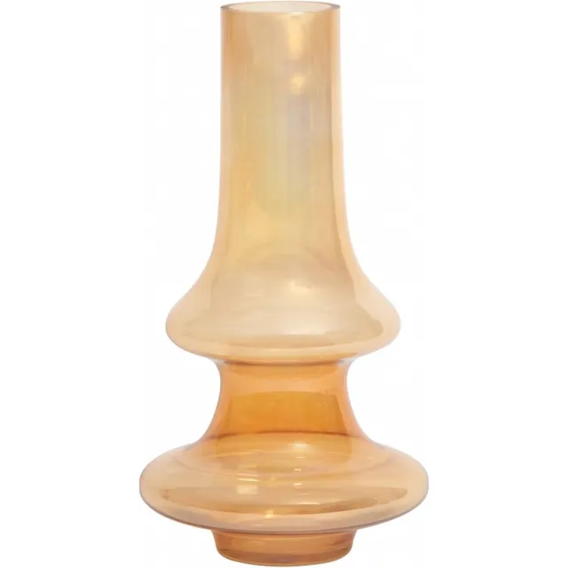 Light & Living Vaas Niana - Glas - Oranje - 19x36x19 cm (BxHxD) Beige/Creme/Oranje