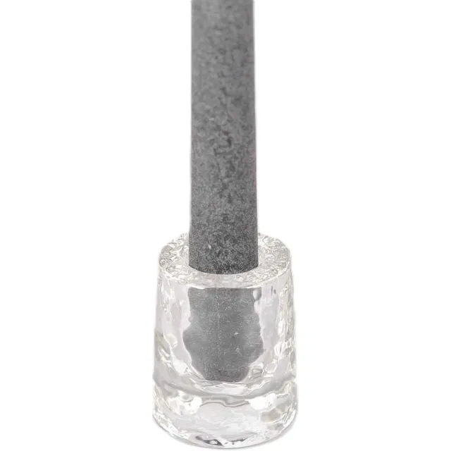 Rasteli Kaarsenhouder - glas - transparant - D5 x H6 cm - 2 stuks
