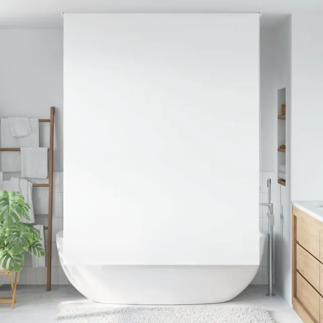 vidaXL Doucherolgordijn 150x240 cm stofbreedte 146 cm wit
