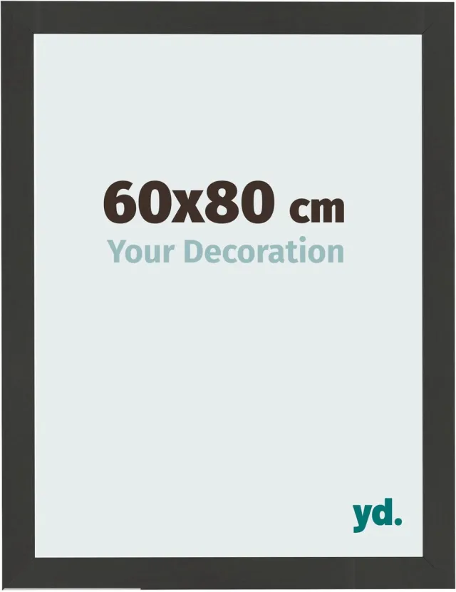 yd. Your Decoration - Fotolijst 60x80 cm - MDF - Zwart Houtnerf - Bologna