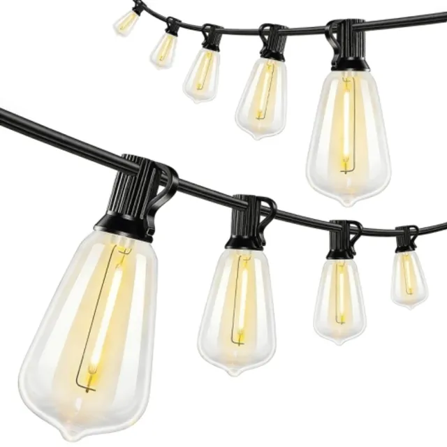 Wclavion 50 led gordijnverlichting - 18 meter koppelbare lichtketen ip44 spatwaterbestendig decoratieve lampenset voor binnen en buiten tuin en woonruimte decoratie