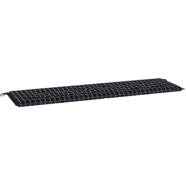 vidaXL Bankkussen Oxford Stof Zwart Ruit 180 x 50 x 3 cm