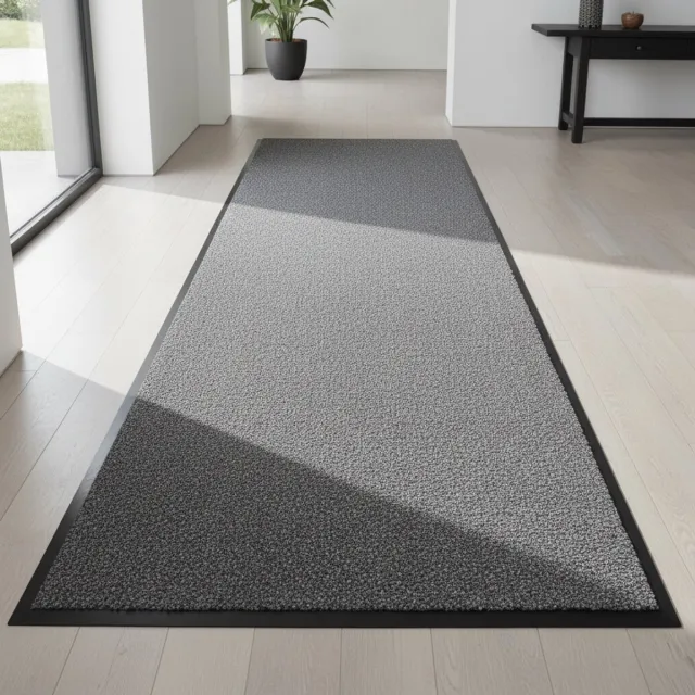 JYG Deurmat groot grijs - 90x550 cm - Absorberend - JYG Cleanwash
