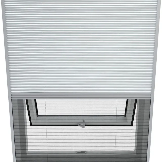 Hamstra Duo Plissé hor voor dakraam 77x180 cm wit
