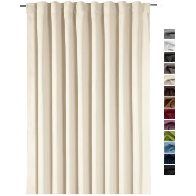 Ibenzoa Grote Verduisterende Thermische Gordijnen voor Optimale Isolatie en Privacy, 245 x 275 cm, Creme crème
