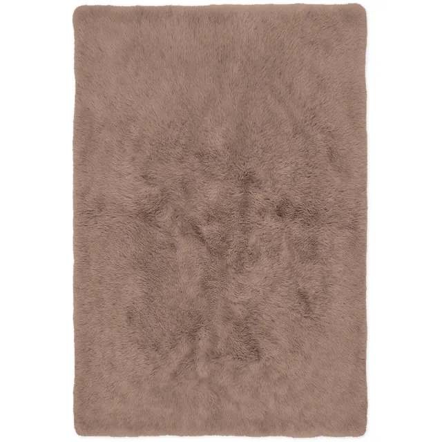 Lizzely Garden & Living Vloerkleed hoogpolig taupe tapijt 160x230cm vloerbedekking
