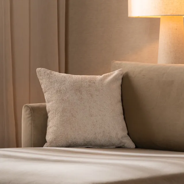 Bronx71 Sierkussen Juna chenille stof wit/beige 45 x 45 cm