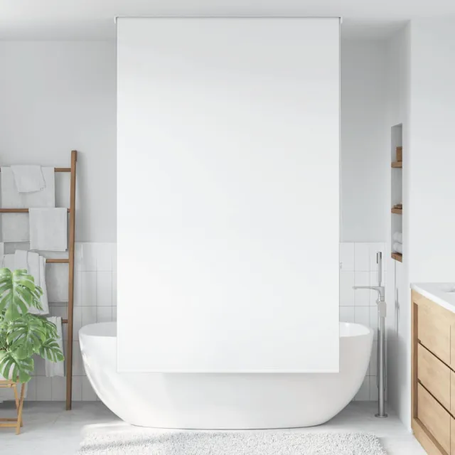 vidaXL Doucherolgordijn 120x240 cm stofbreedte 116 cm wit