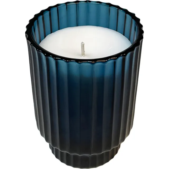 XLBoom Volta Medium "Ocean Bliss" Geurkaars - in Glas - 60 branduren - Blauw - Ø9 cm