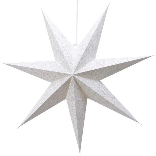 Lumineo kerstster lampion - 60 cm - wit - E14 fitting