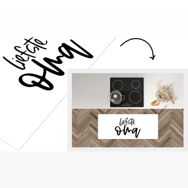 KitchenYeah Keukenloper - Loper keuken - Oma - Quotes - Liefste oma - Spreuken - Keukenloper vinyl Multicolor
