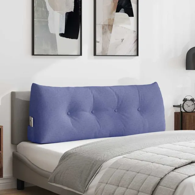 vidaXL Rugkussen Jeans Blauw 120 x 50 x 24 cm Stof