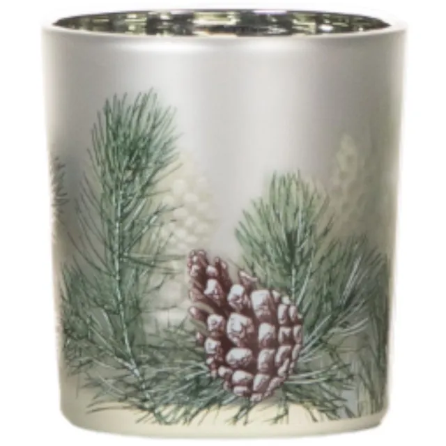 Mars & More Theelichthouder dennenappel groen 8cm Multi